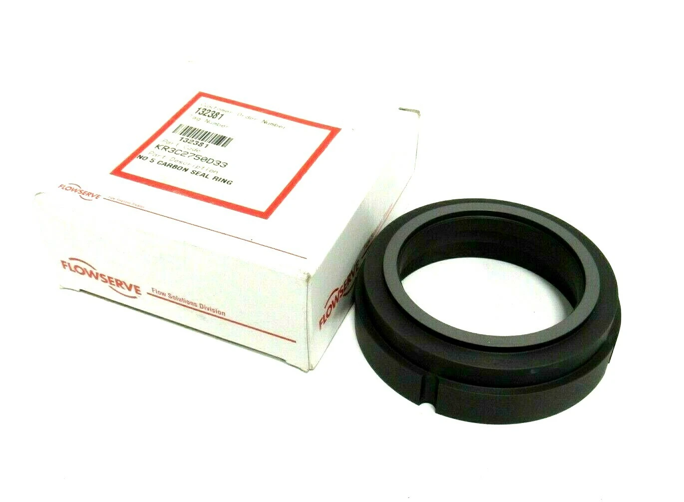 NEW FLOWSERVE KR3C2750D33 CARBON SEAL RING NO 5 132381