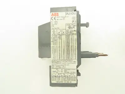 ABB TA25DU Overload Relay 0.16-0.25A 600VAC 3Pole Lot of 6