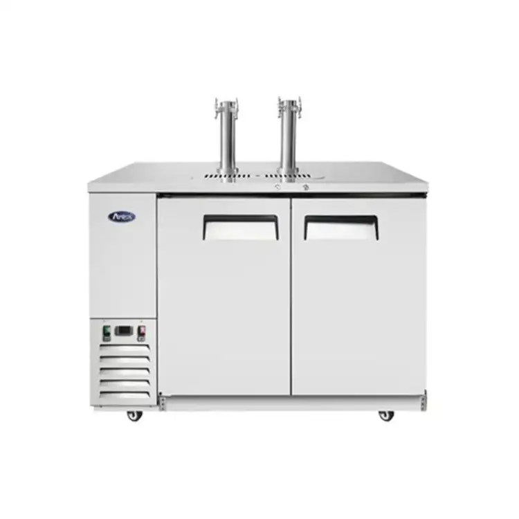 New | in-Stock Atosa New Atosa MKC58GR 58'' Keg Cooler with 2 Dual Tap Towers Beer Equipment Illinois US | Falcon Restaurant Supply #1375365