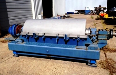 Bird 3700 (24 x 72) tricanter centrifuge, 316L SS.