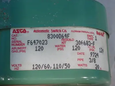 USED ASCO REDHAT 8300D64F