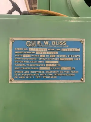 USED 1979 BLISS C-60