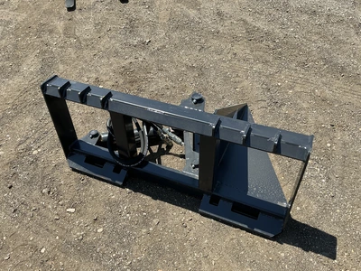 New JCT Tree / Post Puller Skid Steer Attachment, Universal Quick Attach, Has Hydraulic Hoses with Q...