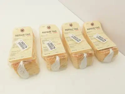 Badger 30ZC78 Repair Order Tag Numbered 2-2/8" Wide x 5-3/4" Long - Lot of 1000