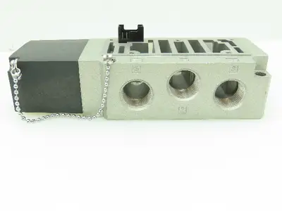 SMC SPF0281R-03-D Pneumatic Solenoid Valve Subplate 3/8"NPT  4/5 Port LOT OF 5