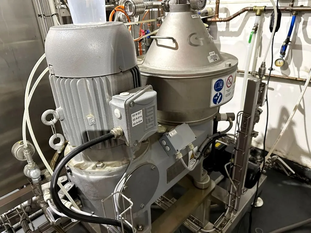 GEA Westfalia HB025-SL Plug & Win CB 50 beer clarifier skid, 316SS.