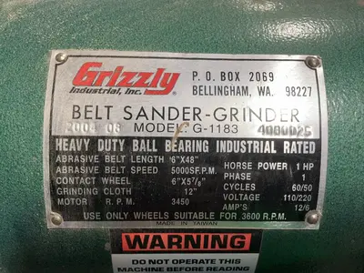 Used 2004 GRIZZLY G1183 Woodworking Sanders Ohio US | HGR 24 #1404961