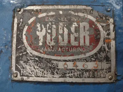 36” W X 16" ID YODER RECOILER WITH PUSH-OFF MANDREL: STOCK  #22952