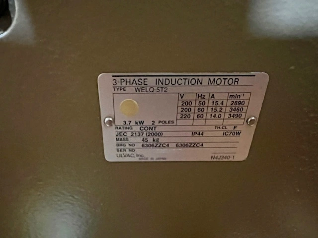 Used Ulvac Solutions PCR-012A Pumps Minnesota US | Peak Machinery, Inc. #285297