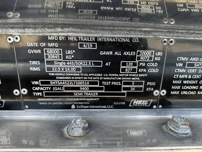 Used 2020 HEIL 406 Tanker Trailers Texas US | MCO Truck & Equipment #1513762