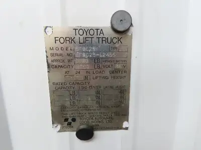 Toyota 14110-23300-71B Electric Forklift Motor 36/48V 6.8/9.3kW Off Of 5FBC25