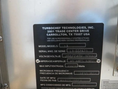 NEW TurboChef i3