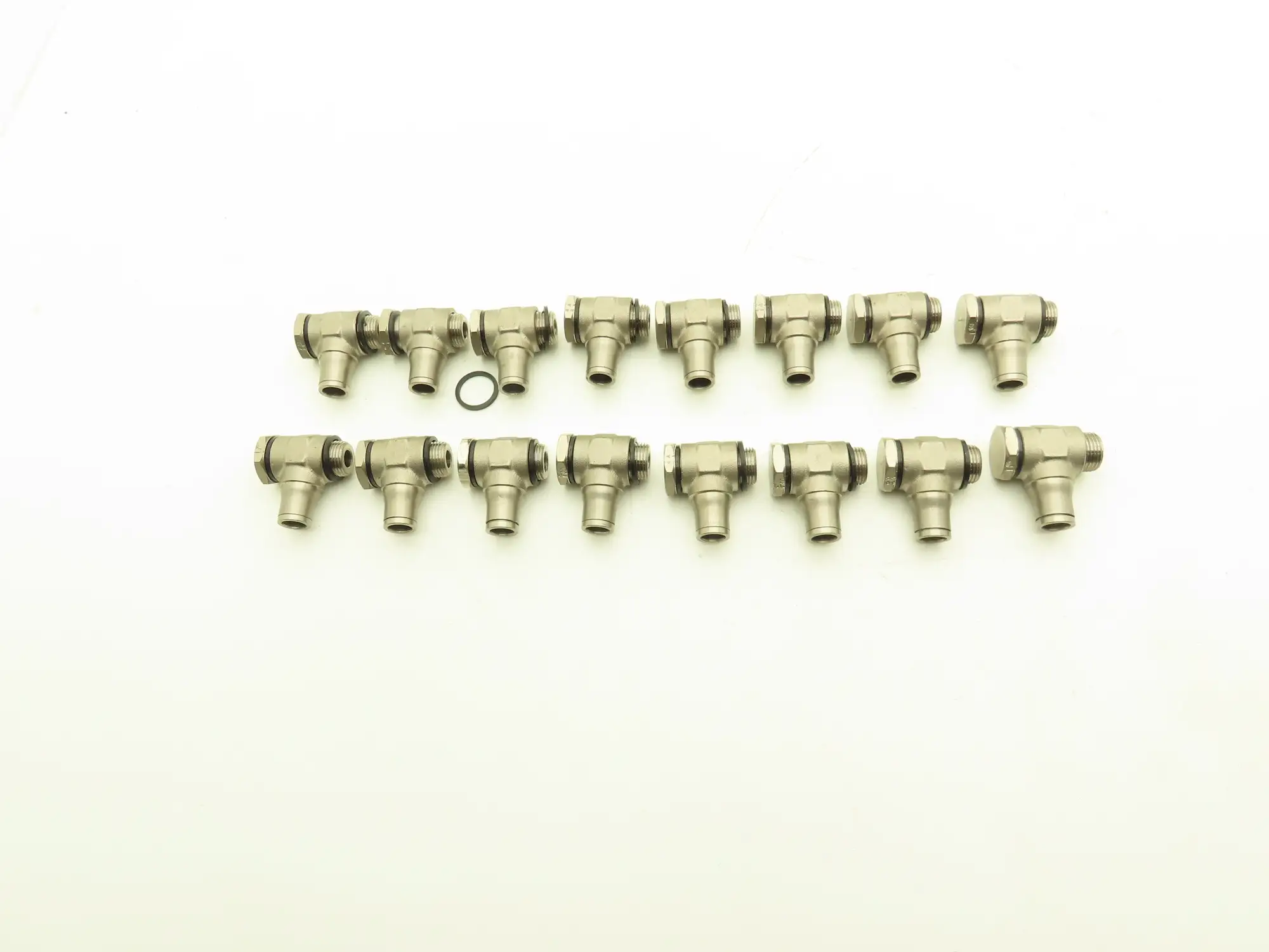 Push to Connect Swivel Elbow BSPP 3/8 19TPI Stainless Lot of 16