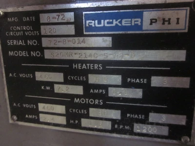 20 Ton PHI 4-post Hydraulic Upacting Press, Electric Platens