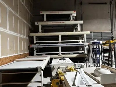 Makor Finishing Line w/ Butfering Sander, Q-One Reciprocating Sprayer, and FASTDRY Curing Oven