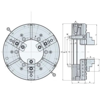 GATOR CHUCKS 1-119-2515 Chucks New 3-Jaw | N & R Machine Sales (2)