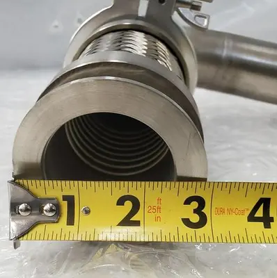 Edwards Braided Flexible Vacuum Bellows with vacuum tube ADAPTER
