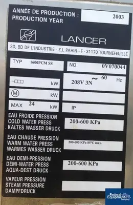 USED Lancer LANCER WASHER, MODEL 1600