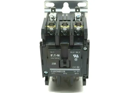 NEW CUTLER HAMMER C25DNB325T DEFINITE PURPOSE CONTACTOR 3 POLES 24V 50/60HZ
