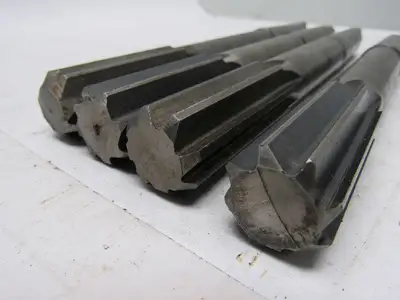NATIONAL 1" Reamer #1 MT 8 Flute 10" O.A. 2"+ Cutter Length Lot/4