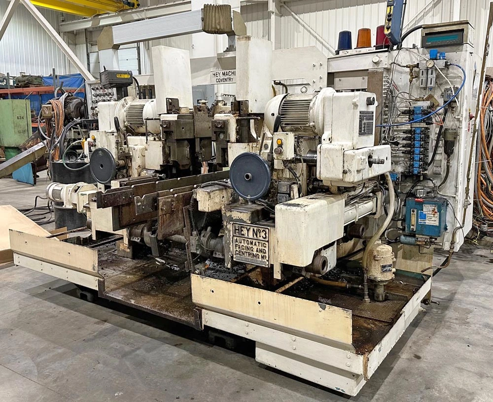 HEY NO. 3 46″ FACE & CENTER MACHINE W/ AUTO PARTS FEED