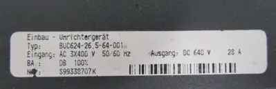 USED BAUMULLER BUC624-26,5-64-001 SERVO DRIVE BUC62426564001