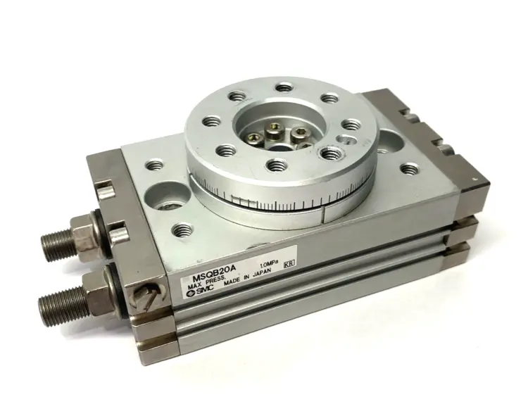 Used SMC Pneumatic Rotary Actuator Table, 0-190 Degree, Rack & Pinion Rotary Actuators Michigan US | Maverick Industrial Sales #1394958