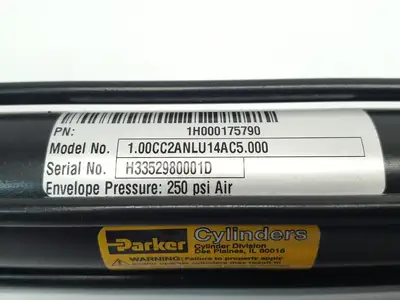 Used Parker 1H000175790, 1.00CC2ANLU14AC5.000 Pneumatic Cylinders Michigan US | Maverick Industrial Sales #1397962