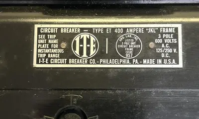 Used ITE ET400 Miscellaneous Equipment (Electrical & Power) | Surplus Asset Holdings #1196163