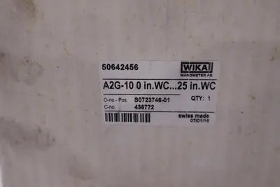 NEW IN BOX WIKA Model A2G-10 Air 2 Guide Differential pressure gauge 0-25 #H995