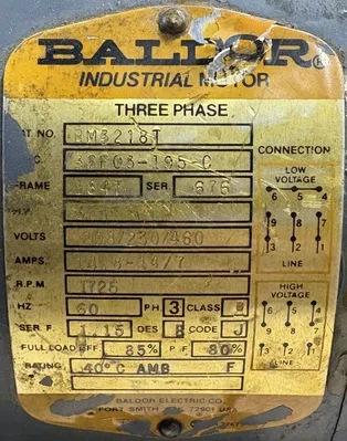 BALDOR RM3218T Motors | ESS Industrial Equipment Sales (2)