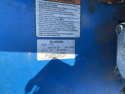 Used BLUEBIRD H742 Core Aerators Michigan US | Miedema Asset Management Group #1580041