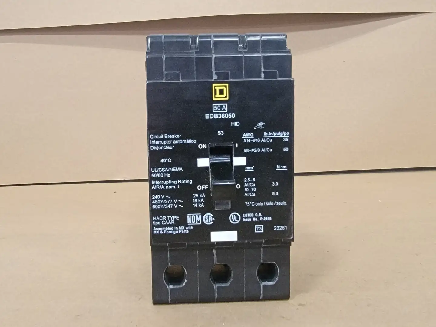 New | in-Stock SQUARE D EDB36050 Switchgears British Columbia CA | Lenmark #239490