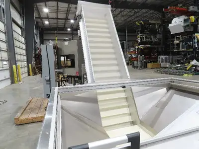 Haumiller Bottle Cap Bowl Feeder with Feed Hopper Elevator Conveyor 480V