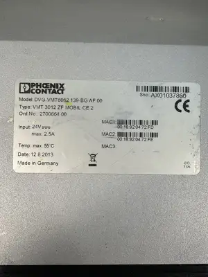 PHONIX CONTACT DVG-VMT6012 24VDC Digital Display Screen Industrial (BIN-1.2.5)