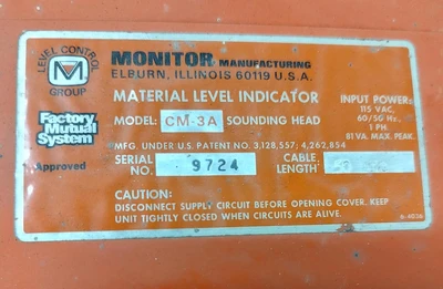USED CM-3A Monitor Level Indicator Sounding Head 50FT Calbe CM-3A