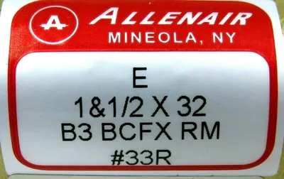 NEW ALLENAIR E-1-1/2 x 32 PEUMATIC CYLINDER B3 BCFX RM #33R E11232