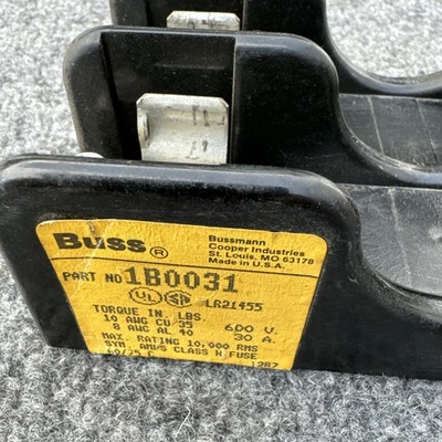 Used Bussmann 1B003I Fuse Accessories California US | Davliegogo LLC #1706405