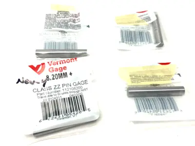 USED VERMONT GAGE CLASS ZZ PLUS PIN GAGE