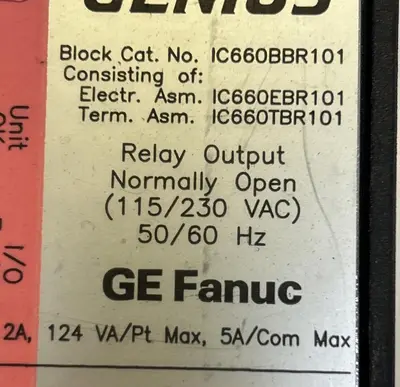 Used GE FANUC IC660BBR101 Input / Output Modules | Surplus Asset Holdings #1206098