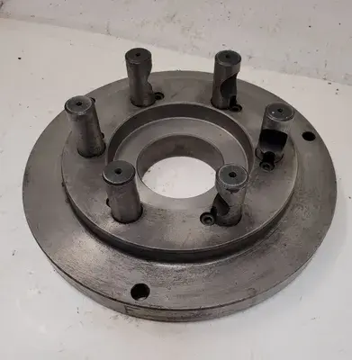 USED BUCK CHUCK D1-8 LATHE CHUCK MOUNT – 12IN DIAMETER