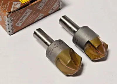 Schrillo 1-1/4" High Speed Steel Countersink 110 Degree 5/8 #1140 USA Lot of 2