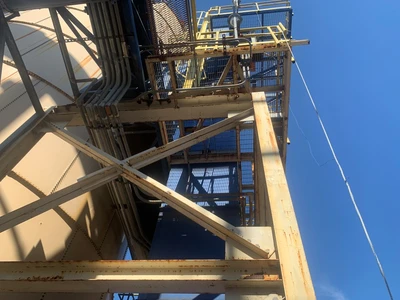 ENGINEERED SYSTEMS BUCKET ELEVATOR, APPROX. 42" BUCKET X 50' HT.