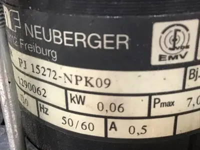 USED KNF NEUBERGER PJ 15272-NPK 09