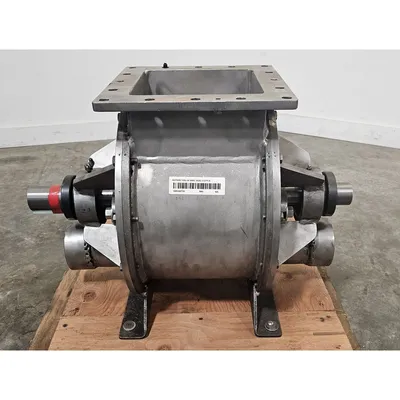 Used 8" Sq. Young Industries Stainless Steel Rotary Valve Blow-through [No Drive