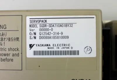 USED YASKAWA ELECTRIC SGDR-SDA710A01BY32