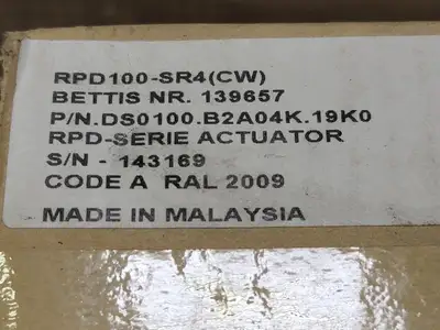 Used BETTIS DS0400.B2A04K.14K0 Electric Motor Driven Actuators British Columbia CA | Lenmark #255260