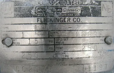 REFURBISHED DRESSER 1905E-2 SAFETY VALVE SIZE 1 15PSI 1905E2