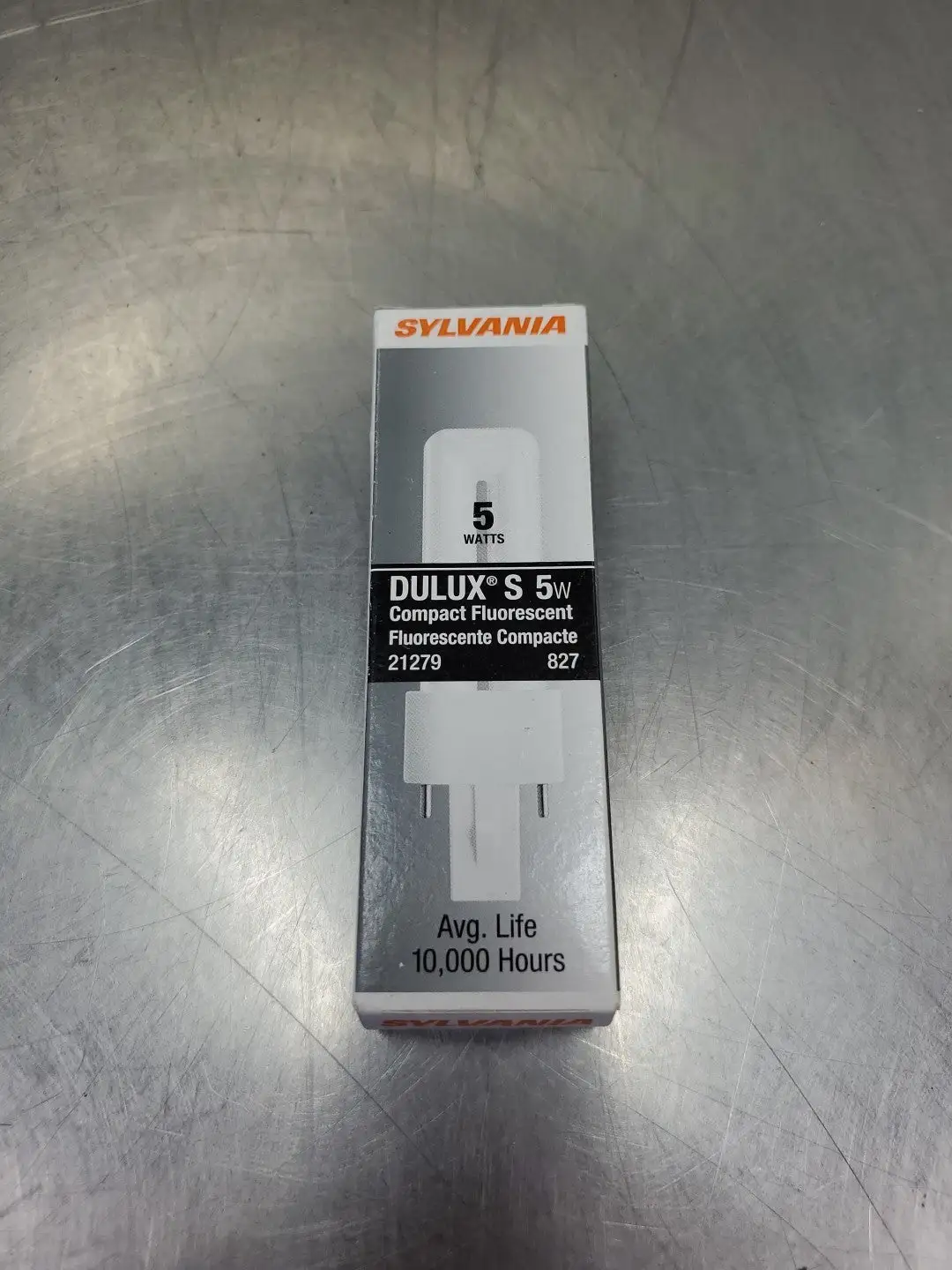 SYLVANIA CF5DS/827/ECO DULUX S COMPACT FLUORESCENT, 5W. 5E-19