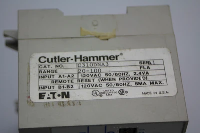 Used Cutler-Hammer C310DNA3 Misc Electrical & Power Parts California US | Davliegogo LLC #1730163